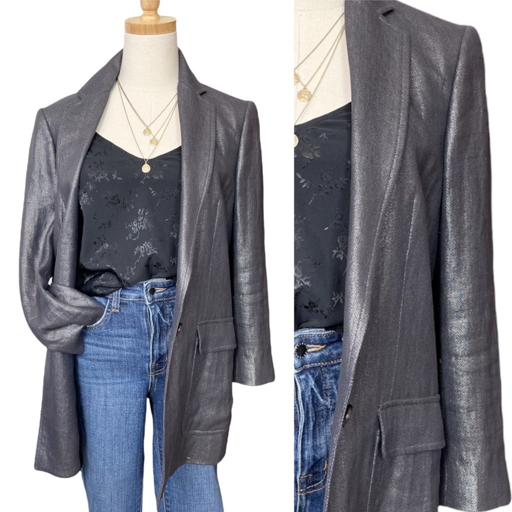 Jenni Kayne Shimmering Charcoal Blazer